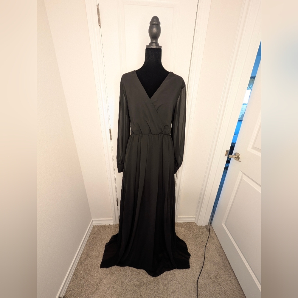 Baltic Born Black Long Sleeve Maxi Dress